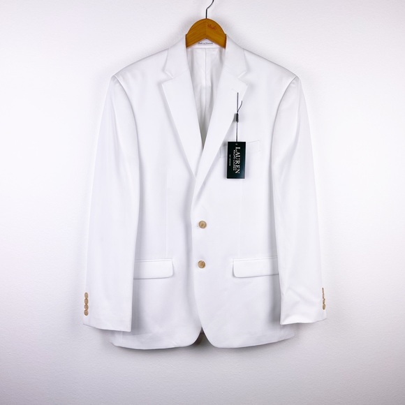 NEW Lauren Ralph Lauren White 2-button Blazer